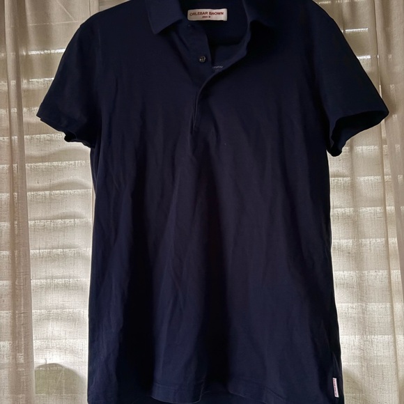 Orlebar Brown Sebastian Polo Shirt Navy Blue | 100% Size M - Picture 3 of 5